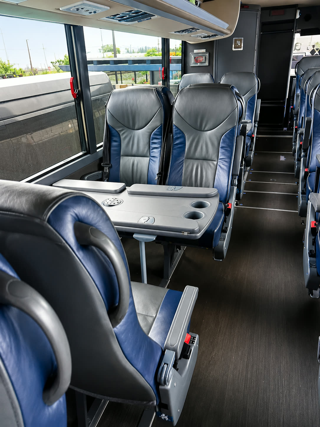 Four Season Travel Mini Coach table seating for working or dining on board